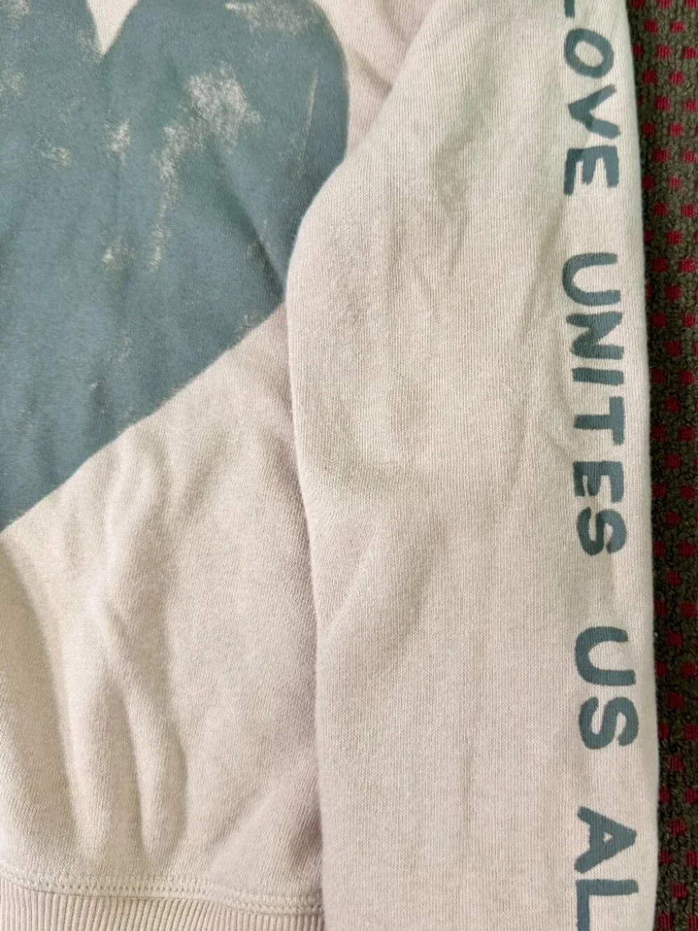 Little Co Lauren Conrad 5T Blush Hoodie Sage Heart Organic Cotton Vintage